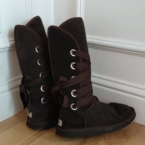 UGG Adults Dance Tall Sheepskin Boot- Chocolate (Size 9)